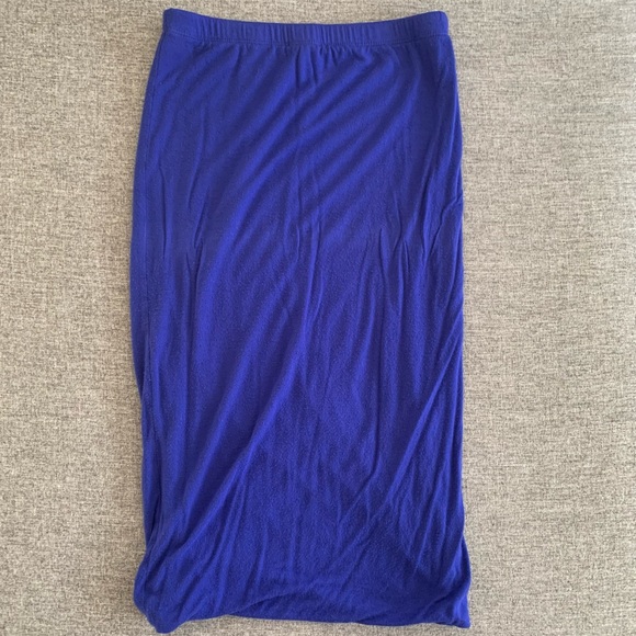 Soprano Bubble Hem Pencil Skirt in Cobalt Blue - Medium - Picture 4 of 4